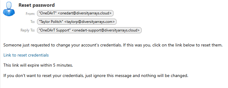 Reset Password Link